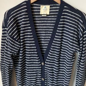 Navy and White Striped Sweater